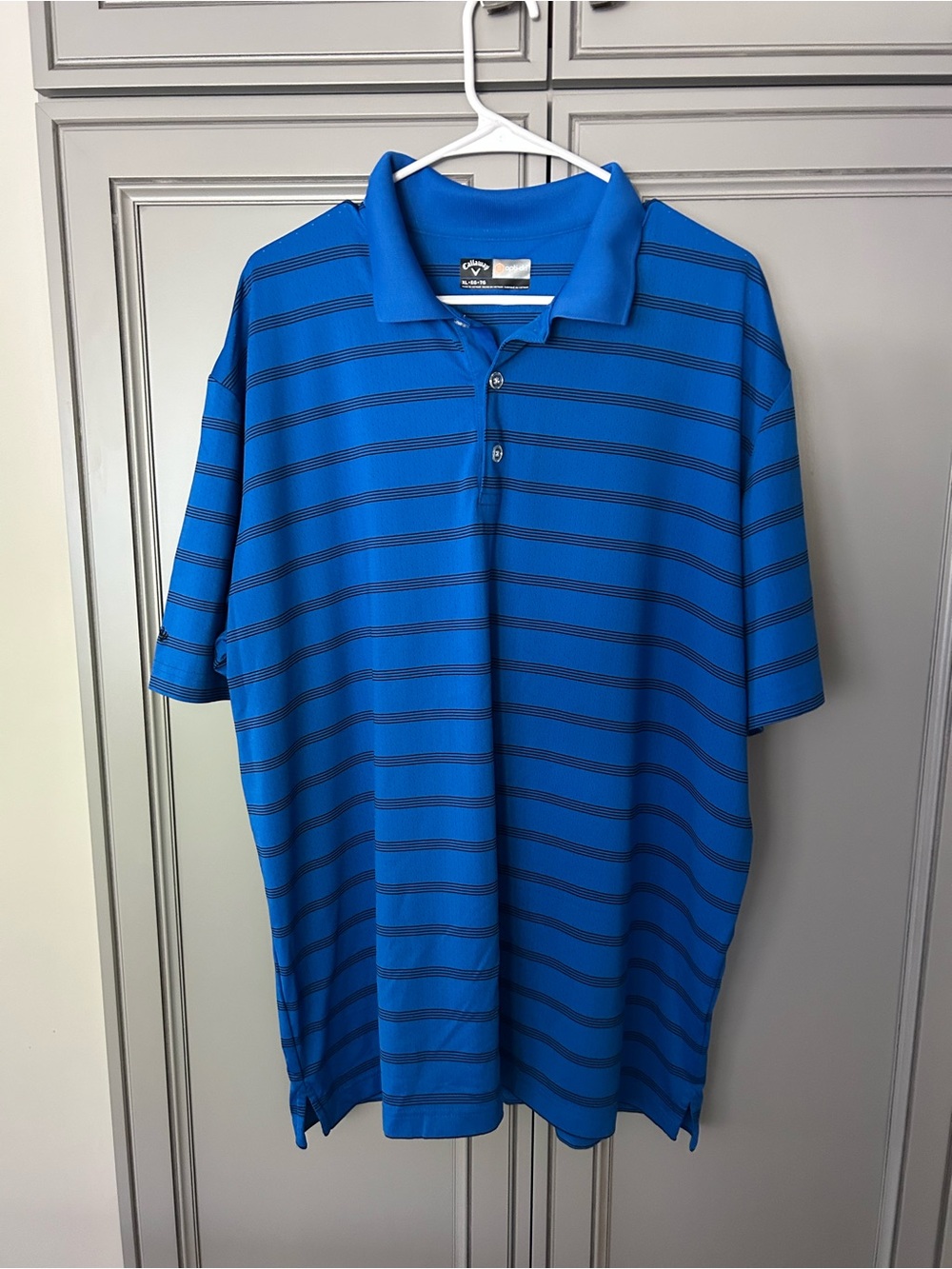 Callaway Men’s Royal Blue Polo with Black Stripes